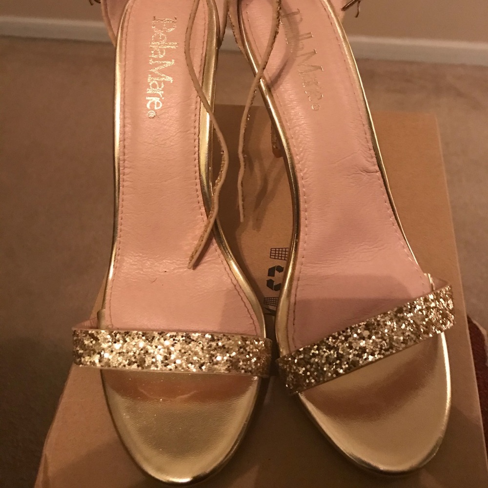 Gold Glitter High Heels
